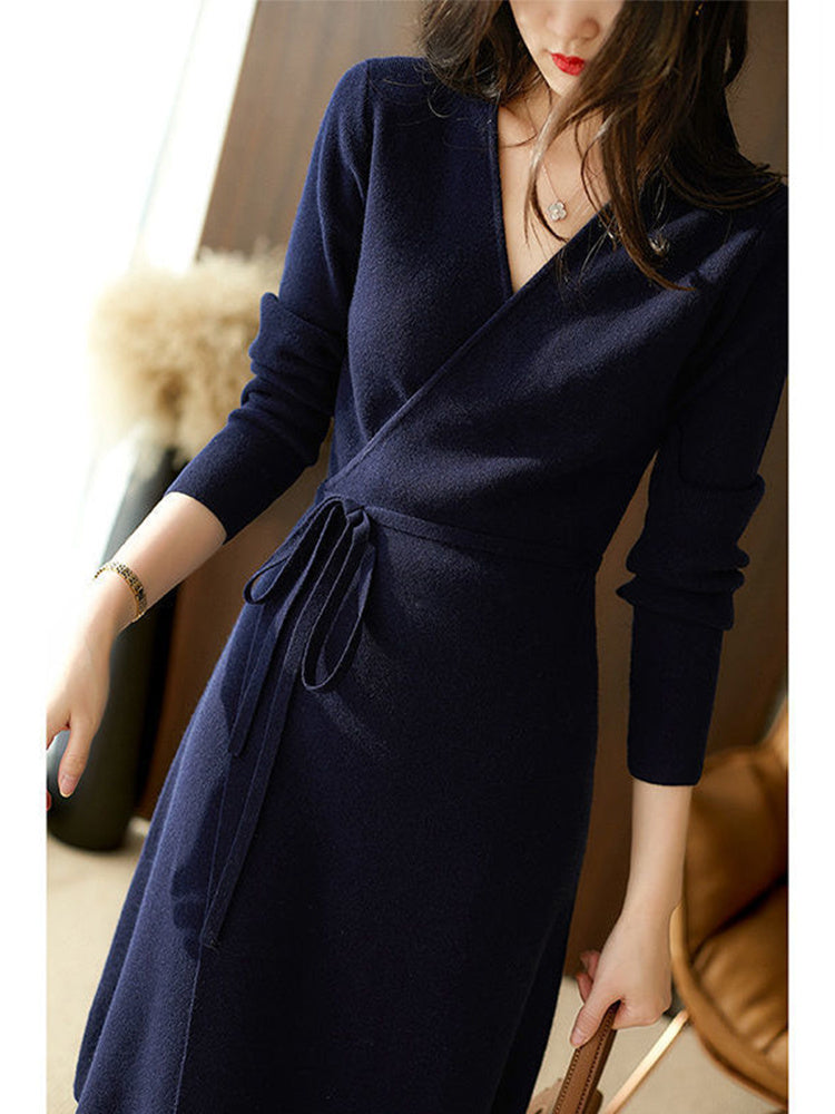 Robe Maille Col V