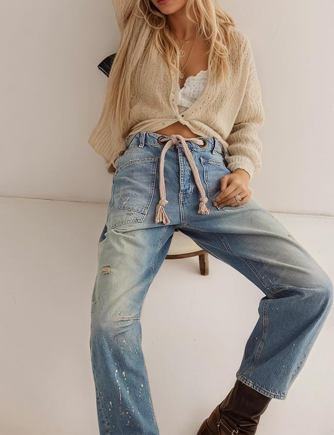 Jean Patchwork Coupe Droite