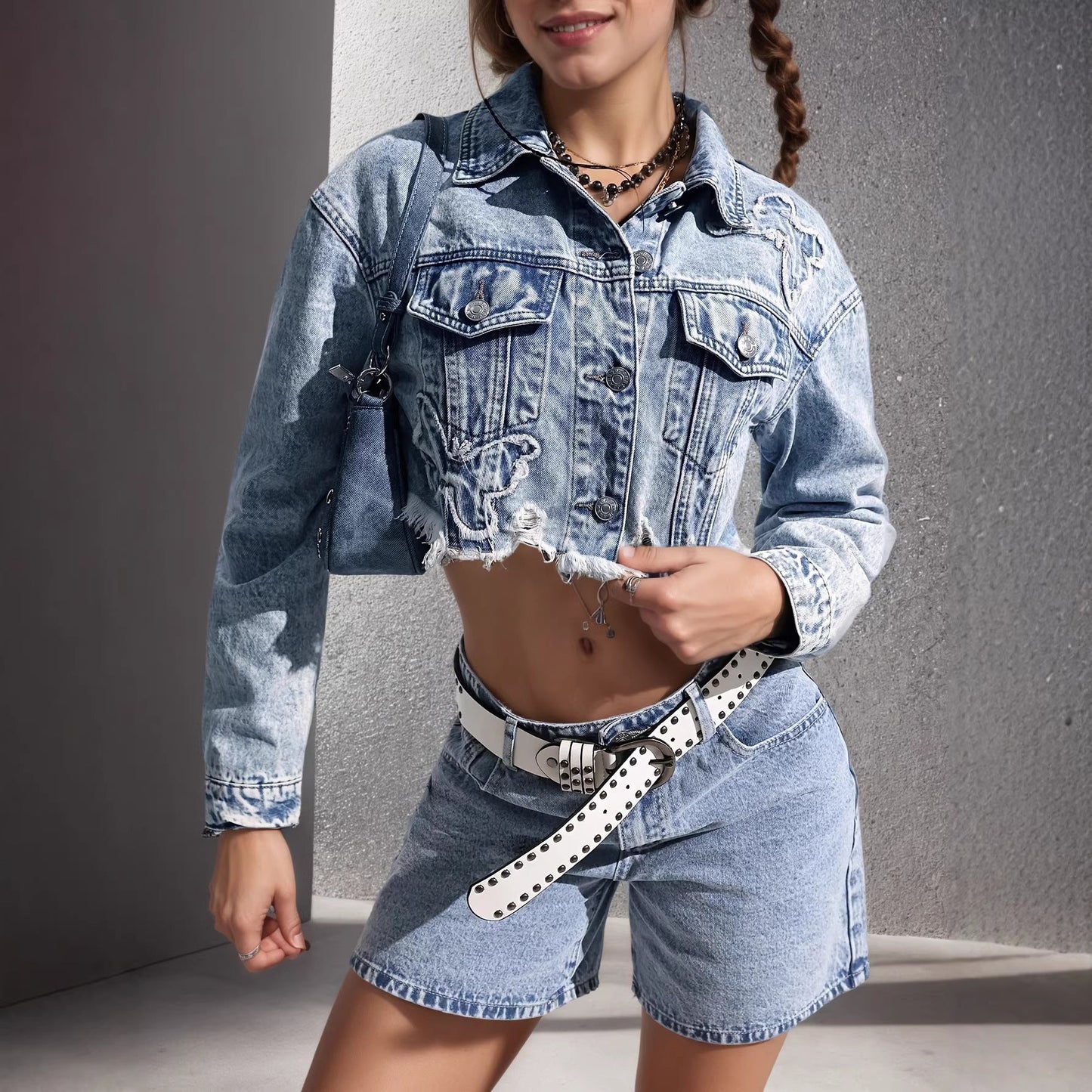Veste Denim Rétro Ajustée
