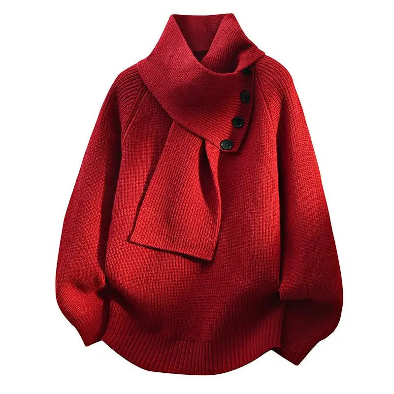 Pull Col Écharpe Intégré