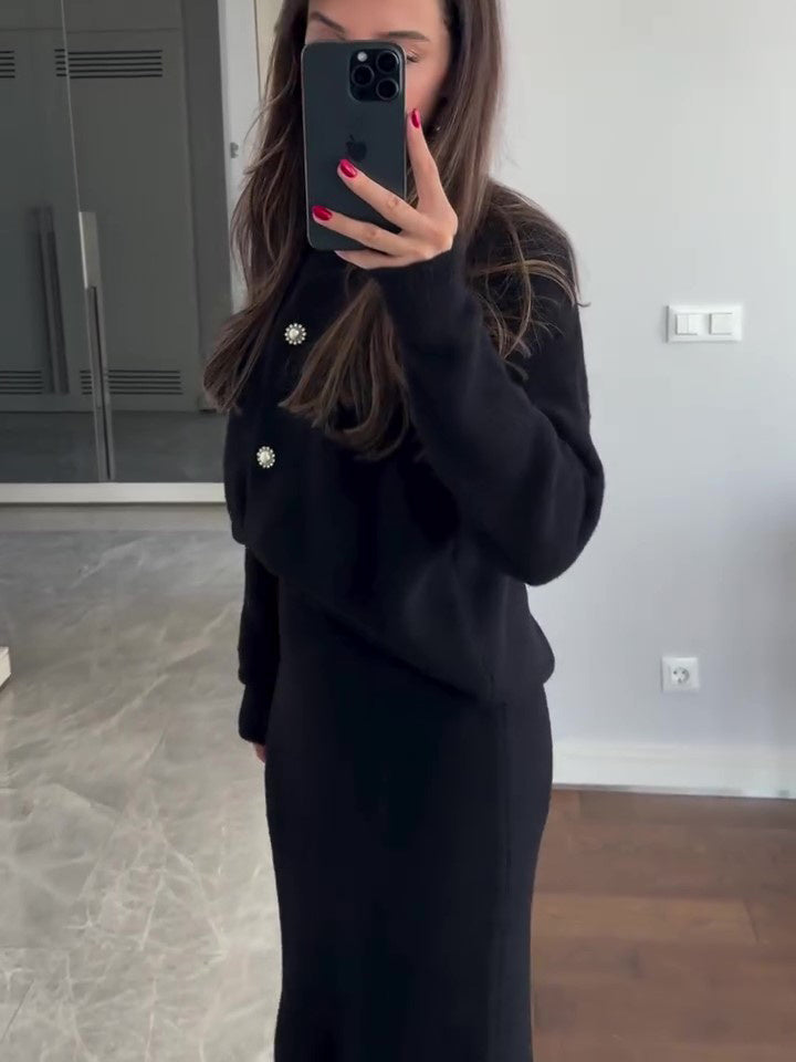 Ensemble Cardigan & Jupe Maxi