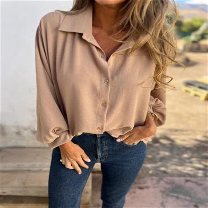 Chemise Boutons Manches Lanternes