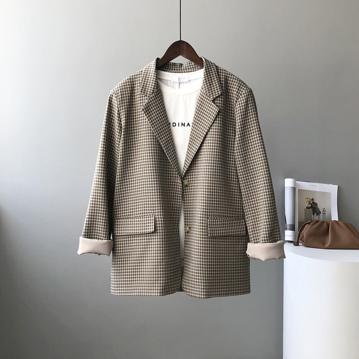 Blazer à Carreaux pour Femme