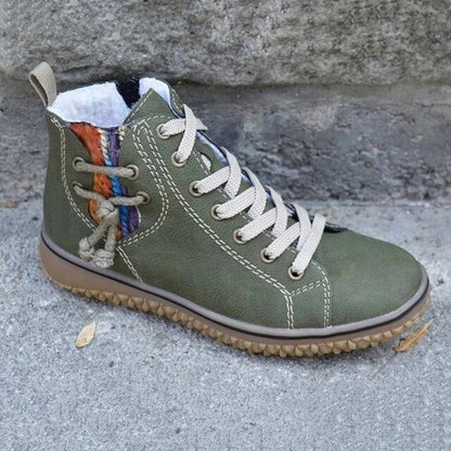 Bottines Montantes À Lacets