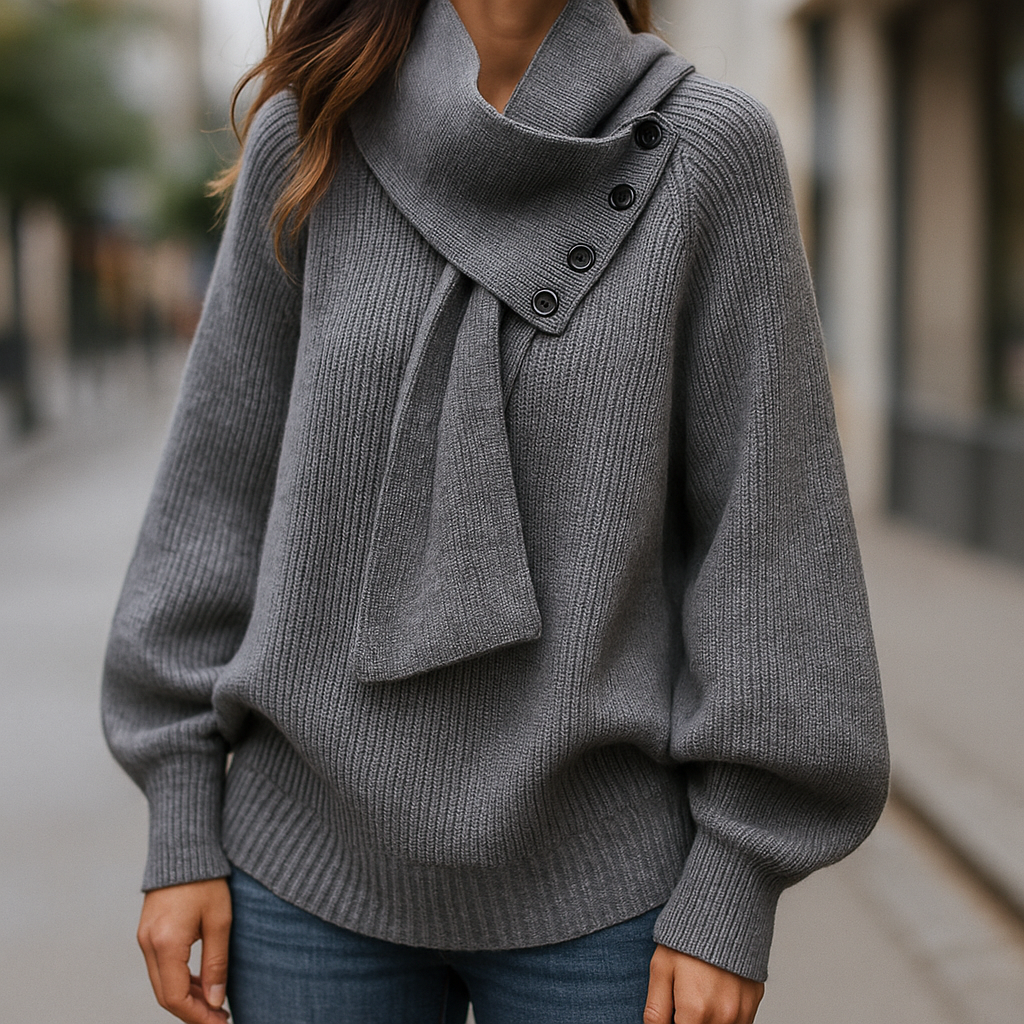 Pull Col Écharpe Intégré
