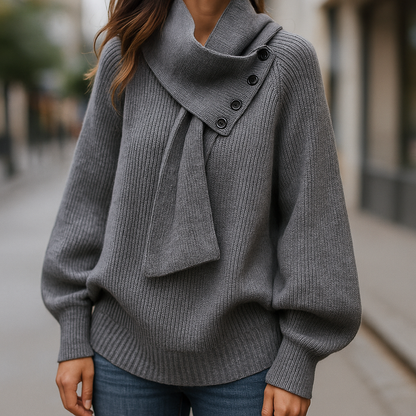 Pull Col Écharpe Intégré