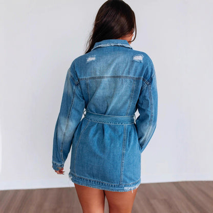 Veste Denim Déchirée