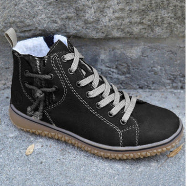 Bottines Montantes À Lacets