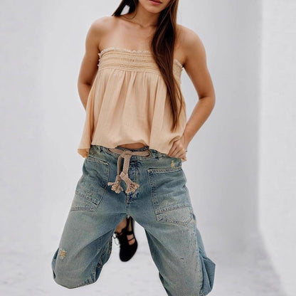 Jean Patchwork Coupe Droite