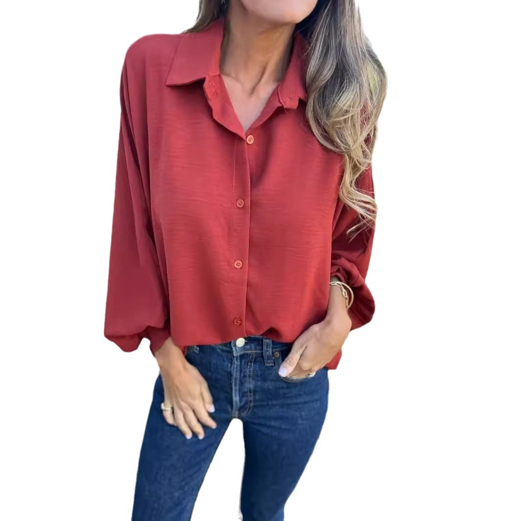 Chemise Boutons Manches Lanternes