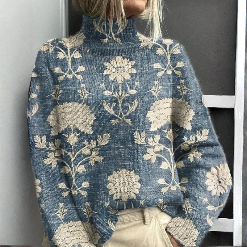 Pull Col Roulé Imprimé