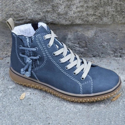 Bottines Montantes À Lacets