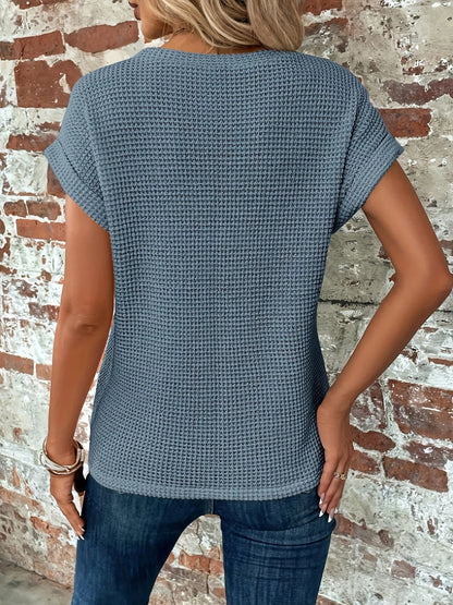 T-shirt Tricot Gaufré Torsadé