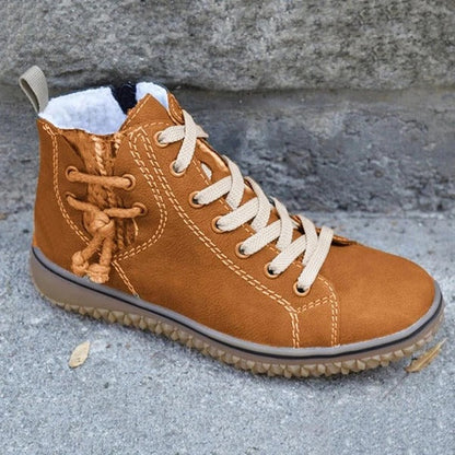 Bottines Montantes À Lacets