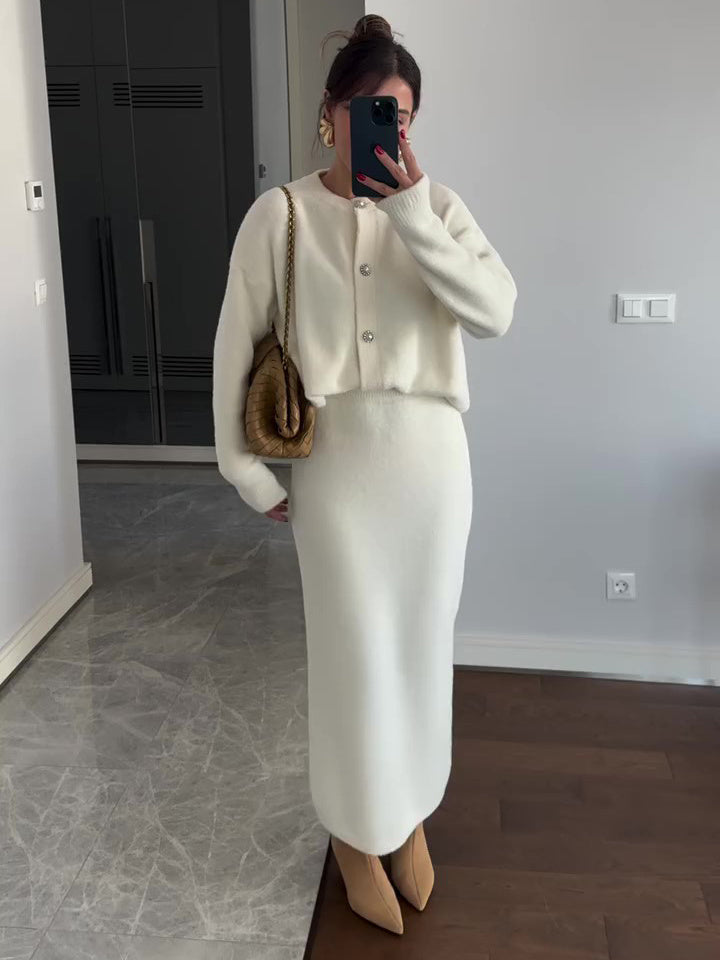 Ensemble Cardigan & Jupe Maxi