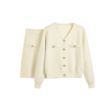 Élégant Jupe & Top Tricot