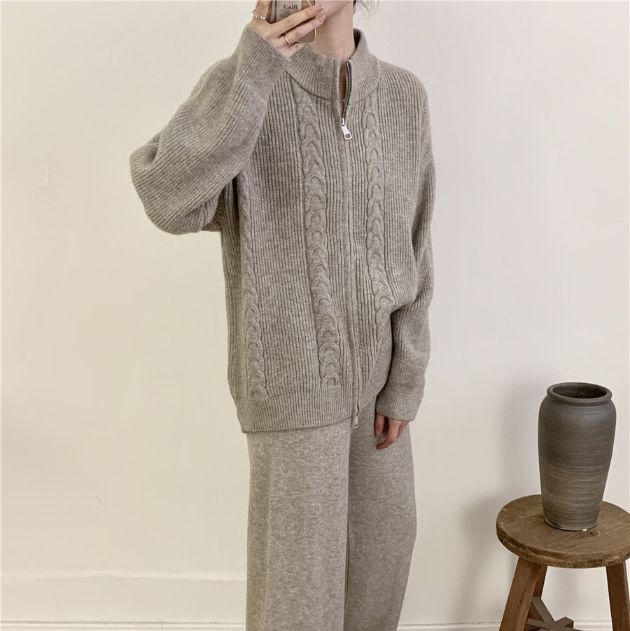 Ensemble Zippé & Pantalon Tricoté