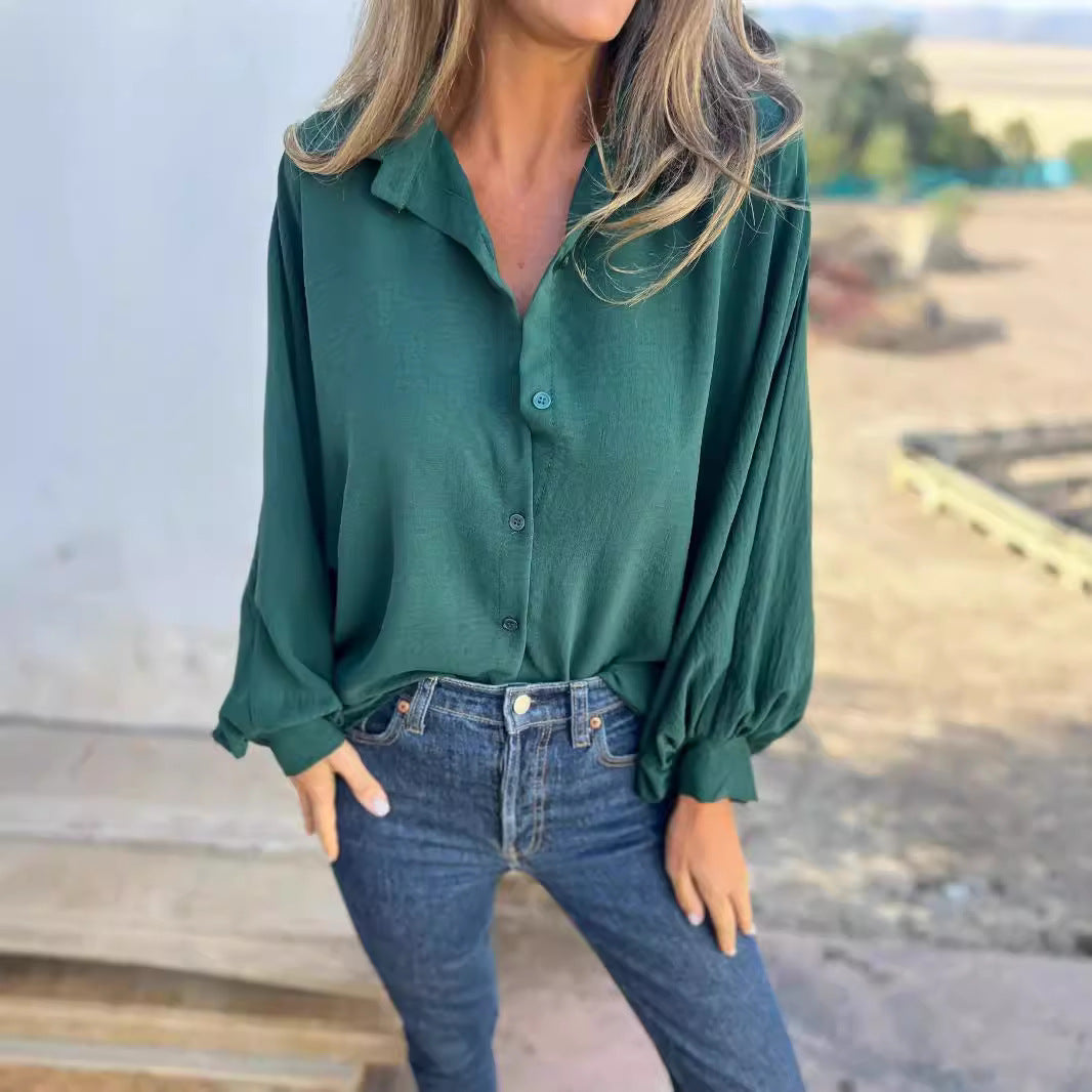 Chemise Boutons Manches Lanternes