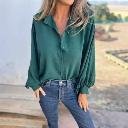 Chemise Boutons Manches Lanternes