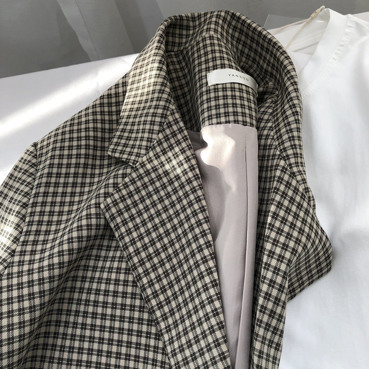 Blazer à Carreaux pour Femme