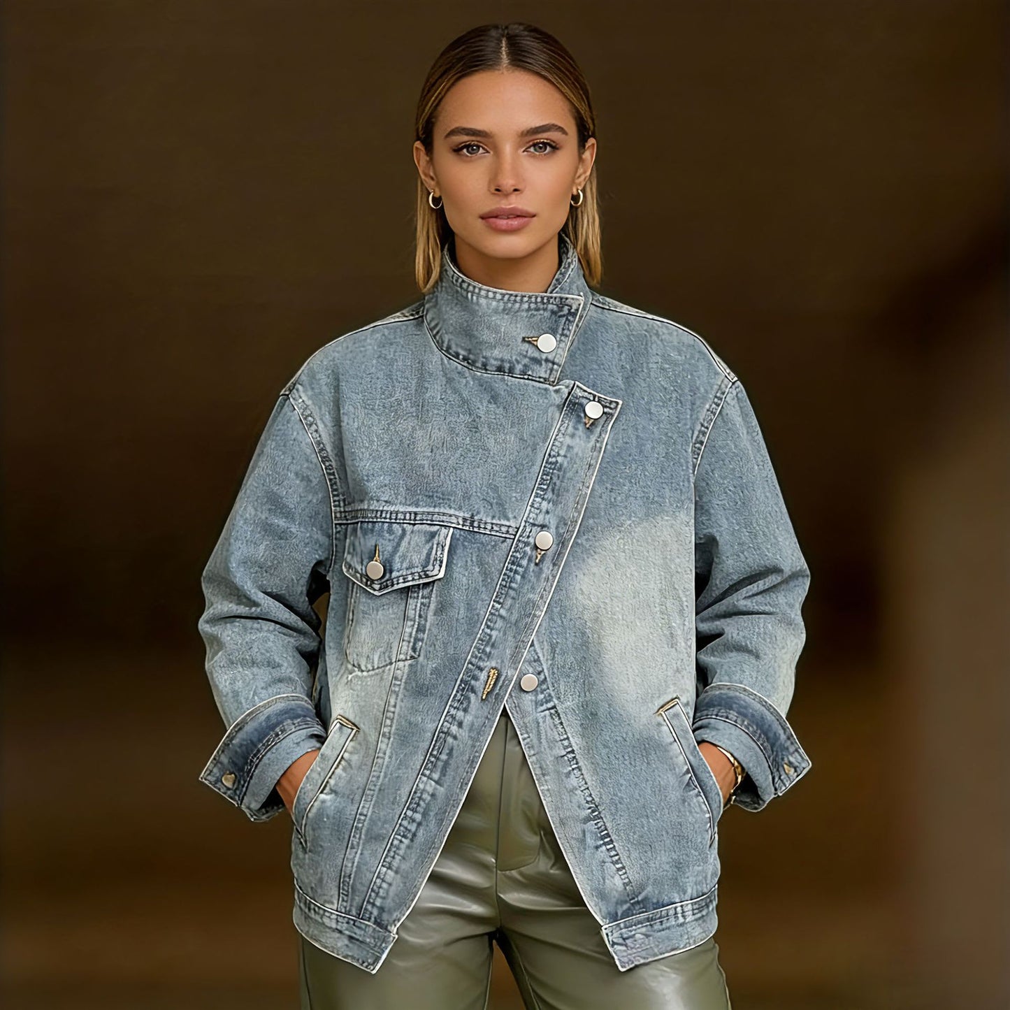 Veste Denim Poche Unique
