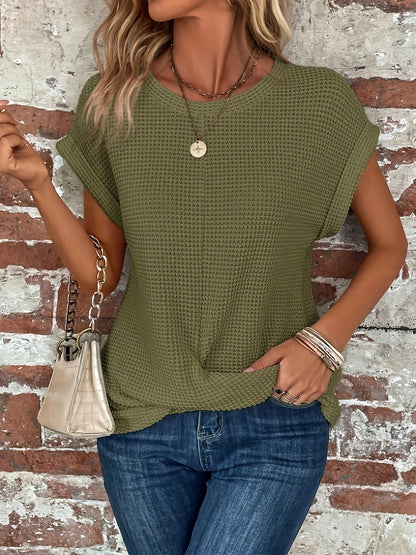 T-shirt Tricot Gaufré Torsadé