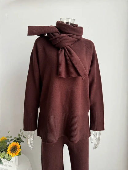 Pull Tricoté & Pantalon Large