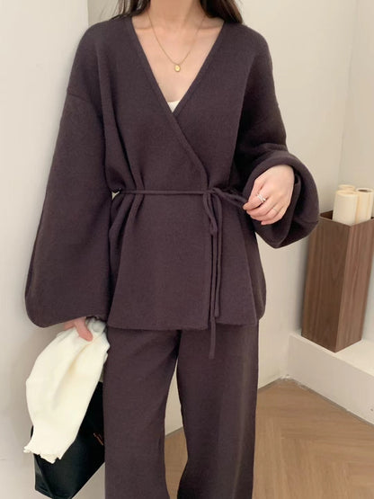 Cardigan Tricoté & Pantalon