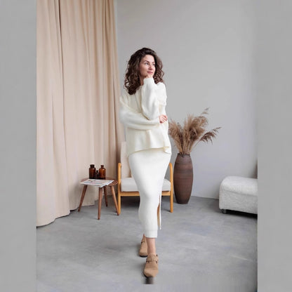 Tricot Pull & Jupe Fendue