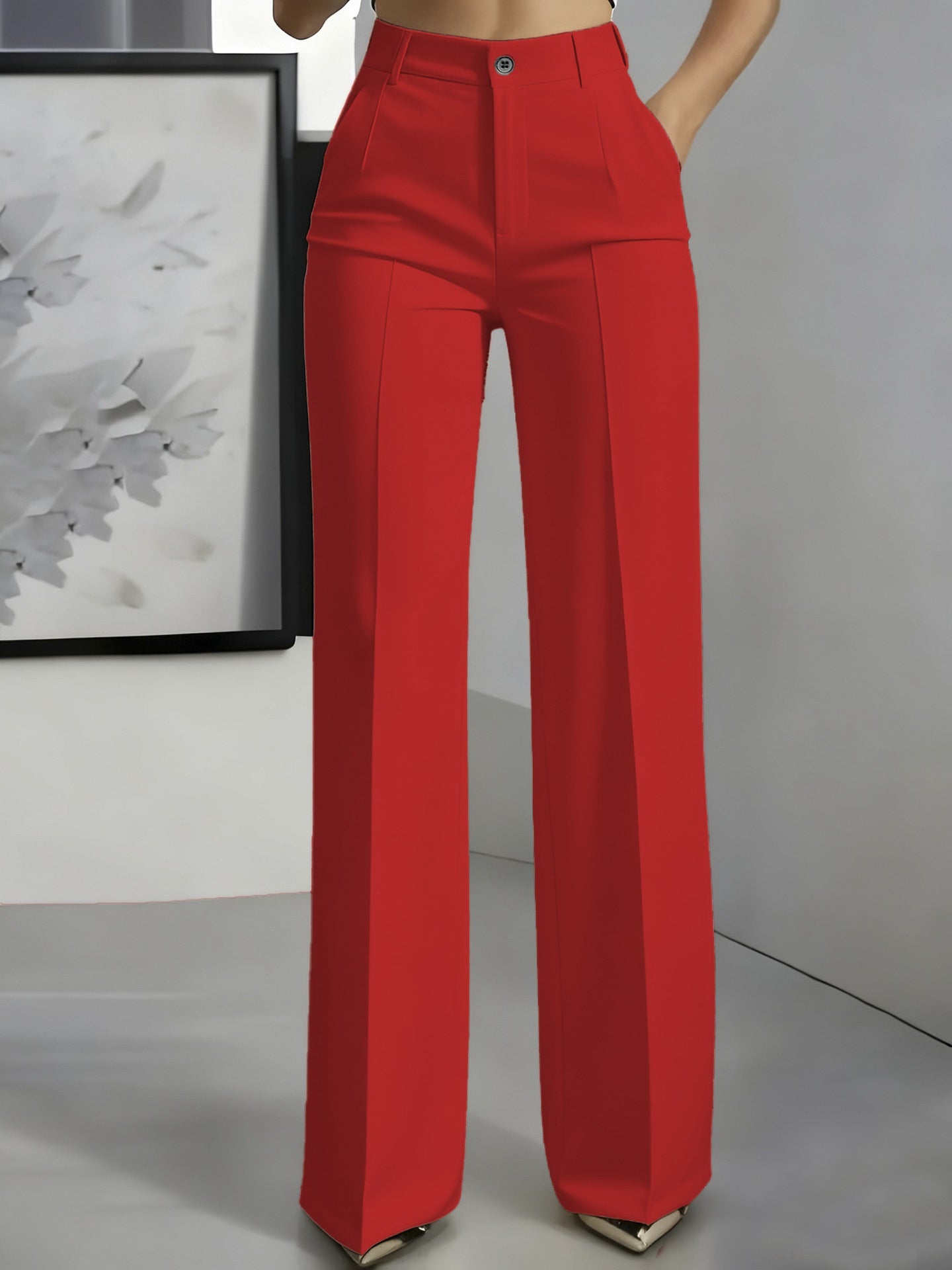 Pantalon Minimaliste Polyester