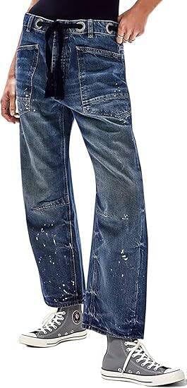 Jean Patchwork Coupe Droite