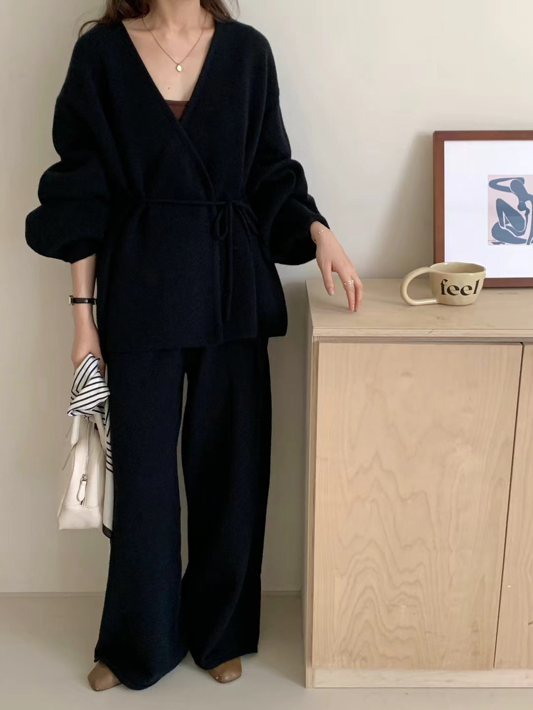Cardigan Tricoté & Pantalon