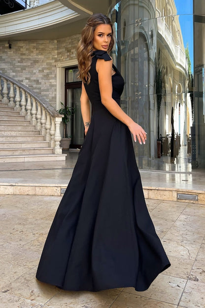 Robe Longue Plissée Unie, Élégance Naturelle