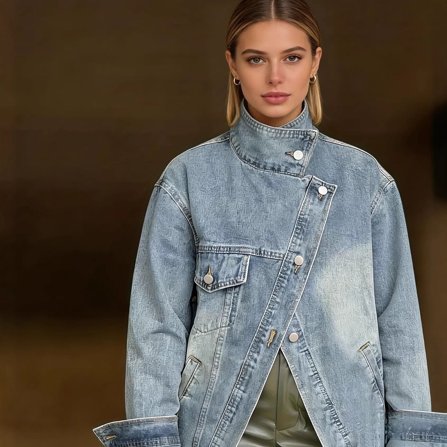 Veste Denim Poche Unique