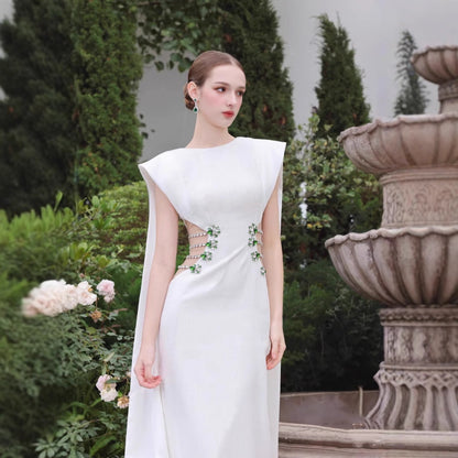 Robe Longue Bandage Strass