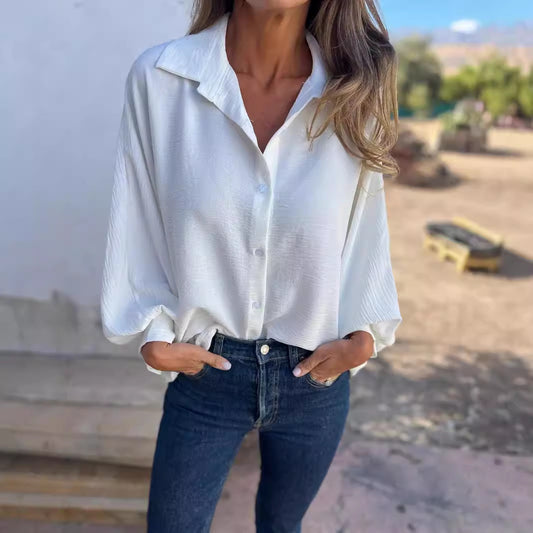 Chemise Boutons Manches Lanternes