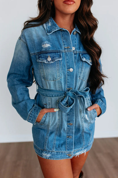 Veste Denim Déchirée