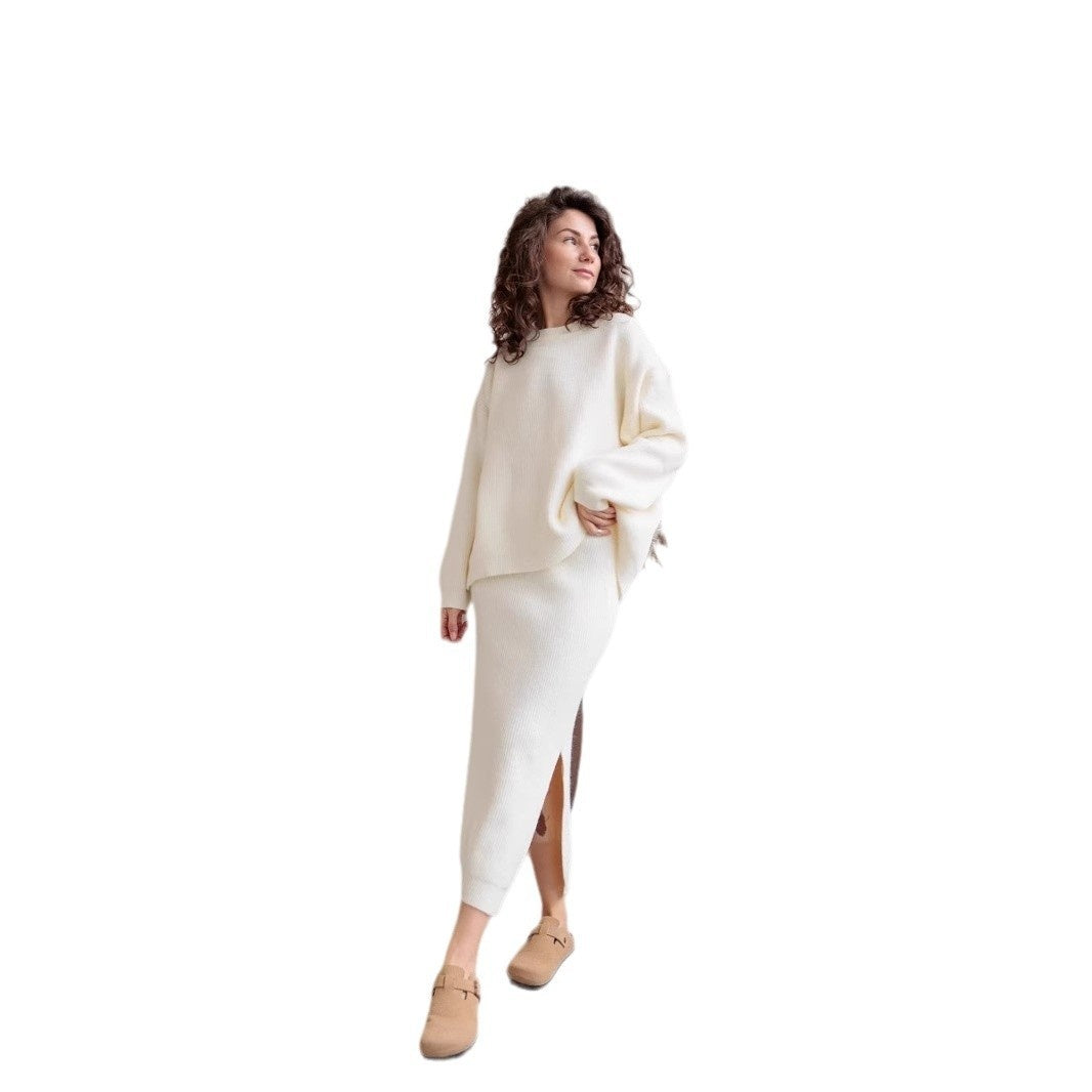 Tricot Pull & Jupe Fendue