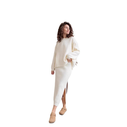 Tricot Pull & Jupe Fendue