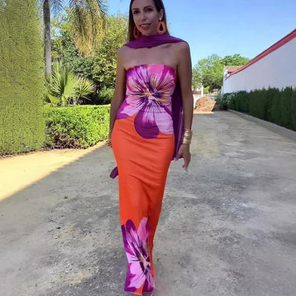 Robe Halter Fendue