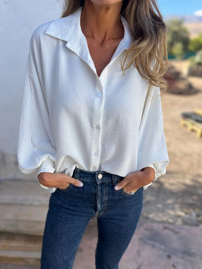 Chemise Boutons Manches Lanternes