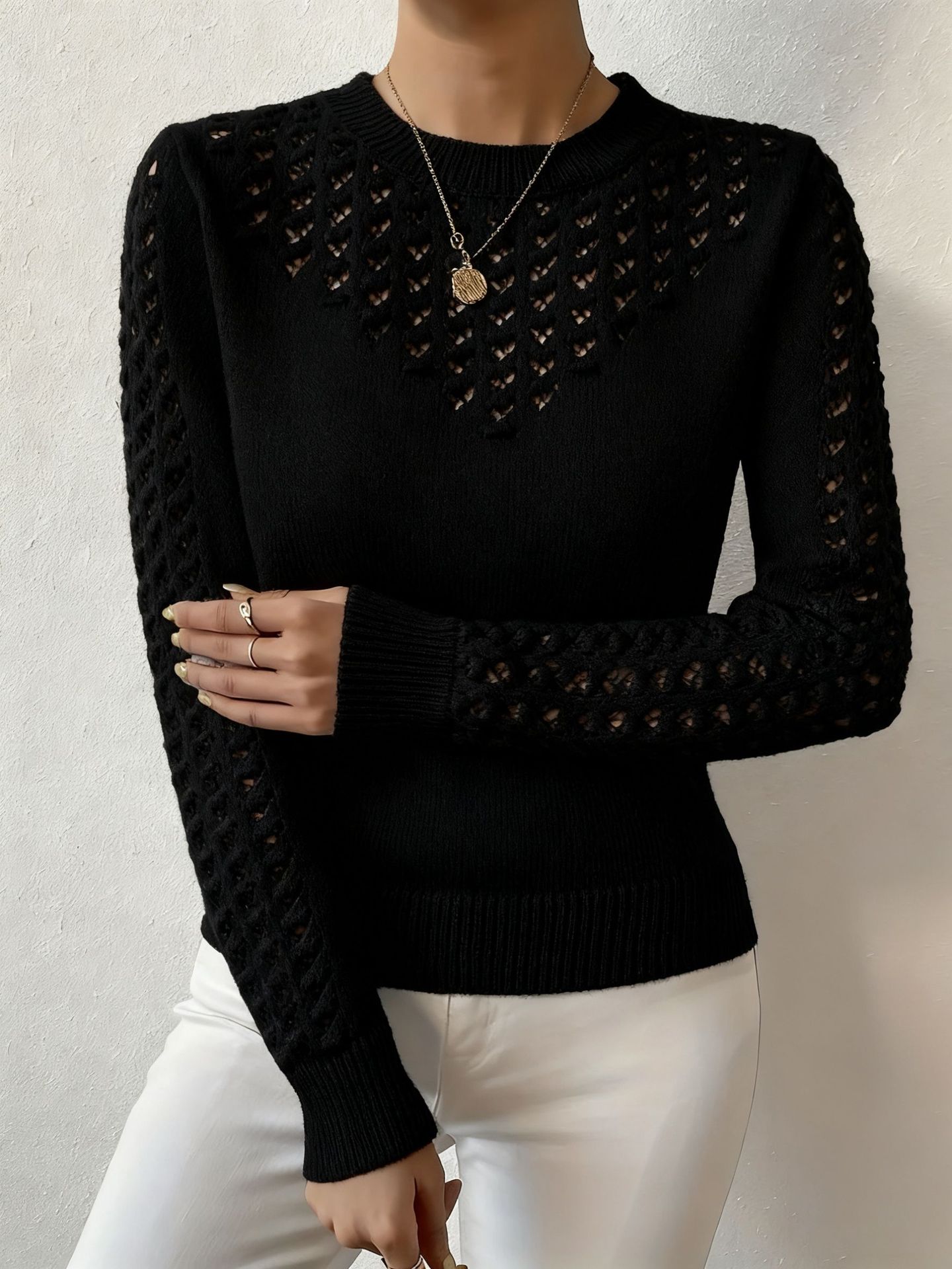 Pull Tricoté Ajouré