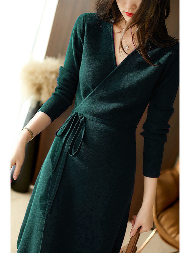 Robe Maille Col V
