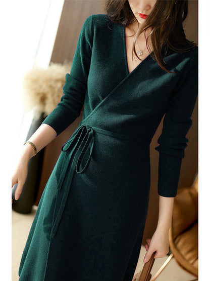Robe Maille Col V