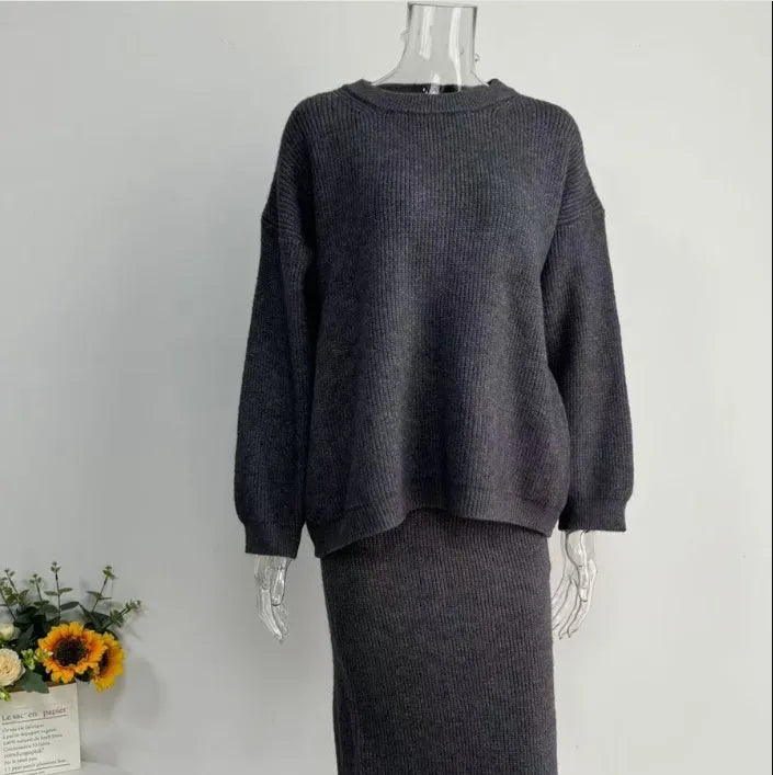 Tricot Pull & Jupe Fendue