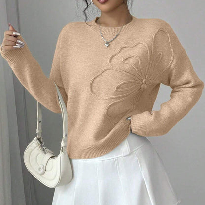 Pull En Maille Fleuri