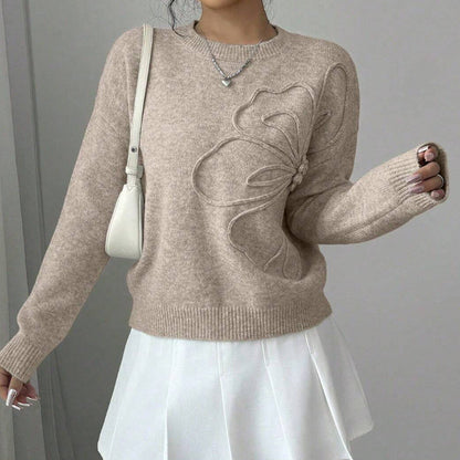 Pull En Maille Fleuri