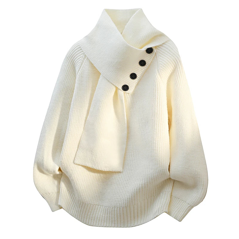 Pull Col Écharpe Intégré