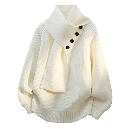 Pull Col Écharpe Intégré