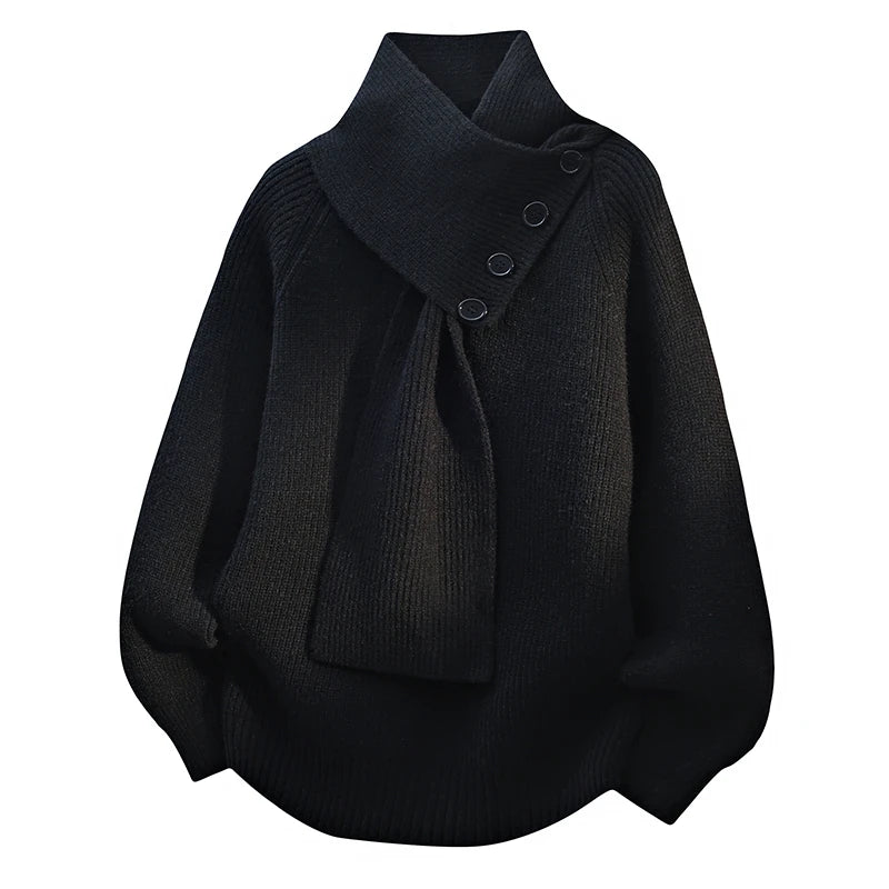 Pull Col Écharpe Intégré